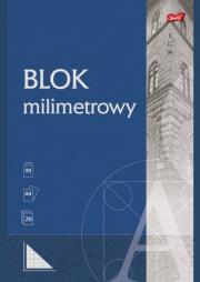 Blok z papieru milimetrowego A4 20 kartek PAKIET 10 sztuk. Wydawca: UNIPAP. Dadada.pl Opakowanie Blok z papieru milimetrowego A4 20 kartek PAKIET 10 sztuk