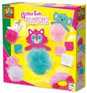 Opakowanie Brokatowe pompony z tiulu