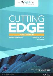 Cutting Edge 3ed Pre-Interm. SB+MyEnglishLab + DVD. Autor: Peter Moor, Araminta Crace, Sarah Cunningham. Dadada.pl Okładka książki Cutting Edge 3ed Pre-Interm. SB+MyEnglishLab + DVD