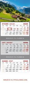 Opakowanie Kalendarz 2022 ścienny trójdzielny Góry