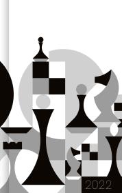 Kalendarz 2022. Szachy. Autor: Opracowanie zbiorowe. Dadada.pl Okładka książki Kalendarz 2022. Szachy