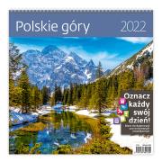 Opakowanie Kalendarz 30 x 30 z naklejkami. Polskie góry 2022