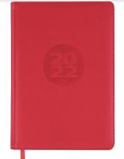 Kalendarz książkowy 2022 A5 czerwony EASY. Wydawca: Easy Stationery. Dadada.pl Opakowanie Kalendarz książkowy 2022 A5 czerwony EASY