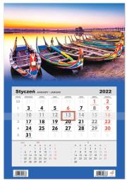 Opakowanie Kalendarz ścienny 2022 jednodzielny Łódki
