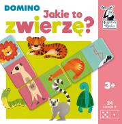 Kapitan Nauka. Jakie to zwierzę? Domino. Autor: Katarzyna Nowowiejska. Dadada.pl Okładka książki Kapitan Nauka. Jakie to zwierzę? Domino