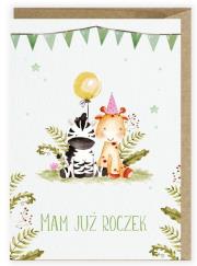 Opakowanie Kartka urodzinowa Roczek Safari K115
