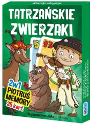 Karty Piotruś/Memory. Tatrzańskie Zwierzaki. Autor: null. Dadada.pl Okładka książki Karty Piotruś/Memory. Tatrzańskie Zwierzaki