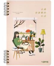 Opakowanie Kołonotes A5/80K Dziewczyna z ukulele