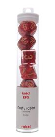 Opakowanie Komplet kości RPG czerwone Gęsty rdzeń REBEL