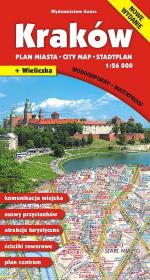 Kraków. Plan miasta 1:26000 wodoodporny wyd. 18. Autor: Opracowanie zbiorowe. Dadada.pl Okładka książki Kraków. Plan miasta 1:26000 wodoodporny wyd. 18