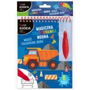 Opakowanie Magiczna wielorazowa kolorowanka wodna Kidea POJAZDY