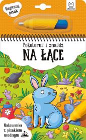 Okładka książki Malowanka z pisakiem.. Pokoloruj i znajdź na łące