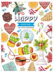Opakowanie Notatnik ozdobny 145x197/64K kratka TW Happy
