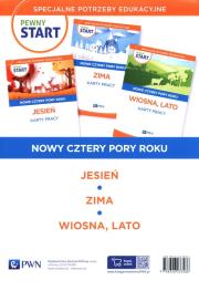 Pewny start Nowe cztery pory roku Jesień Zima Wiosna, lato Karty pracy Pakiet. Wydawca: Wydawnictwo Szkolne PWN. Dadada.pl Opakowanie Pewny start Nowe cztery pory roku Jesień Zima Wiosna, lato Karty pracy Pakiet