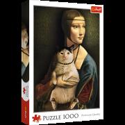 Opakowanie Puzzle 1000 Dama z kotem 10663