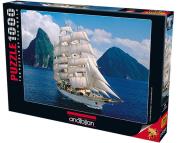 Opakowanie Puzzle 1000 Statek na morzu