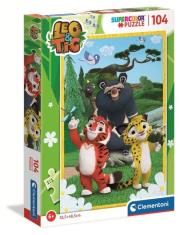 Opakowanie Puzzle 104 Super kolor Leo i Tig