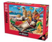 Opakowanie Puzzle 260 Koty na plaży