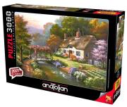 Opakowanie Puzzle 3000 Chata z pięknym ogrodem