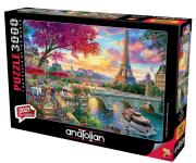 Opakowanie Puzzle 3000 Paryż, Kawiarnia nad Sekwaną