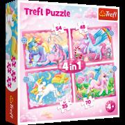 Opakowanie Puzzle 4w1 Jednorożce i magia 34389