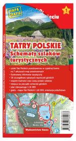 Tatry polskie. Schematy szlaków turystycznych wyd. 3. Autor: Opracowanie zbiorowe. Dadada.pl Okładka książki Tatry polskie. Schematy szlaków turystycznych wyd. 3