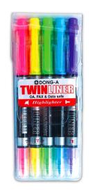 Opakowanie Zakreślacz dwustronny 5 kolorów DONG-A
