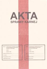 Opakowanie Zeszyt A4 Akta sprawy karnej