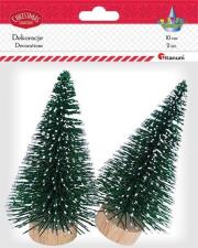 Opakowanie Drzewka plastikowe choinki zielone 2szt