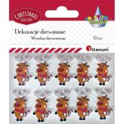 Opakowanie Guziki drewniane renifery 10szt