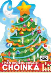 Okładka książki Gwiazdkowe kolorowanki. Choinka