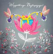 Opakowanie Karnet KW TŁ Prezent kolibry