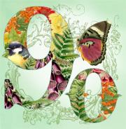 Opakowanie Karnet kwadrat z kopertą Urodziny 90