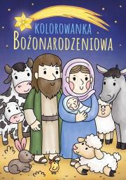 Kolorowanka Bożonarodzeniowa. Autor: Marcin Łaptos. Dadada.pl Okładka książki Kolorowanka Bożonarodzeniowa