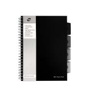 Opakowanie Kołozeszyt PUKKA BLACK B5 PROJECT BOOK czarny, kratka