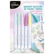 Opakowanie Markery do obuwia i tkanin pastel 5 kolorów KIDEA