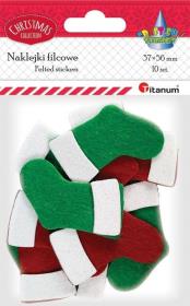 Opakowanie Naklejki filcowe 3D święta mix 10szt