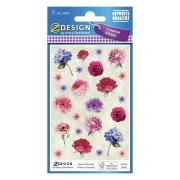 Opakowanie Naklejki papierowe wytłaczane - Kwiaty