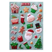 Opakowanie Naklejki wypukłe dekoracyjne 21x29cm. Święta