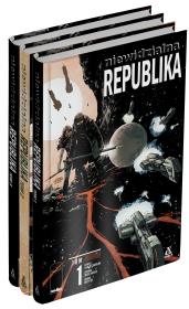 Pakiet Niewidzialna republika. Tom 1-3. Autor: Corinna Bechko, Gabriel Hardman. Dadada.pl Okładka książki Pakiet Niewidzialna republika. Tom 1-3