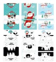 Opakowanie Pudełka na karty podarunkowe lub pieniądze. Bałwanek