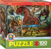 Opakowanie Puzzle 100 Smartkids Carnivorous Dinosaurs 6100-0359