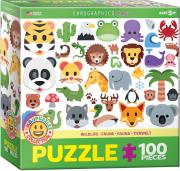 Opakowanie Puzzle 100 Smartkids EmojiPuzzle Wildlife Anim 6100-5395