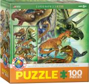 Opakowanie Puzzle 100 Smartkids Herbivorous Dinosaurs 6100-0360