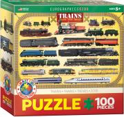 Opakowanie Puzzle 100 Smartkids Trains 6100-0090