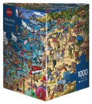 Opakowanie Puzzle 1000 Szalona zabawa na plaży Puzzle+plakat