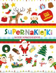 Supernaklejki. Boże Narodzenie. Autor: Silvia Lombardi, Beatrice Tinarelli. Dadada.pl Okładka książki Supernaklejki. Boże Narodzenie
