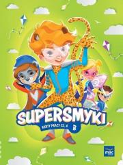 Supersmyki. Poziom B. Karty pracy cz.4 MAC. Autor: Monika Sobkowiak. Dadada.pl Okładka książki Supersmyki. Poziom B. Karty pracy cz.4 MAC