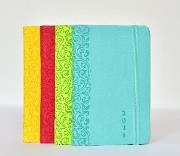 Opakowanie Terminarz 2022 tyg. 9x14 gumka kolorowy brzeg MIX