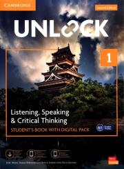 Unlock 1 Listening, Speaking & Critical Thinking Student's Book with Digital Pack. Autor: White N.M., Peterson Susan, Jordan Nancy. Dadada.pl Okładka książki Unlock 1 Listening, Speaking & Critical Thinking Student's Book with Digital Pack